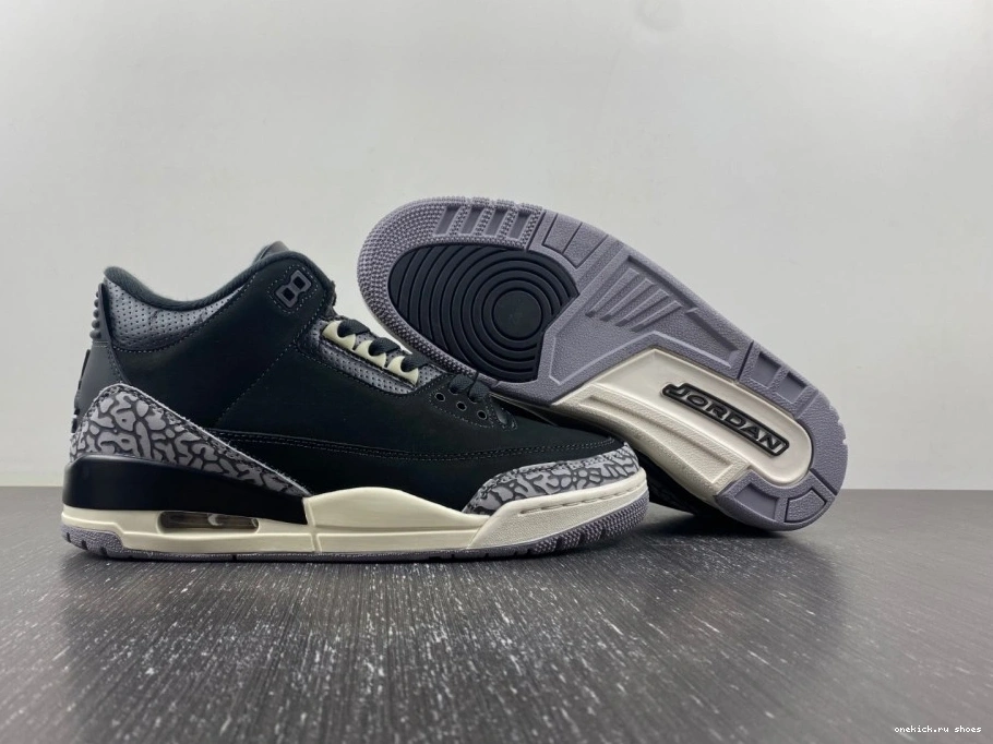 Cheap 3 Noir Jordan 3812 Retro CK9246-  Trendsetting Off 1014